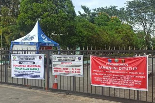 Malam Tahun Baru 2022, Taman Wisata Kota Pontianak Ditutup Malam