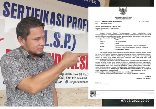 Menanti Putusan MK Kembalikan Hak Regulator Kepada Organisasi Pers 1 MK