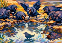 Fabel Burung Pipit , Kerumunan Burung Gagak dan Hutan yang Terlupakan Ketika Isu Moral Menjadi Panggung, Sementara Kepentingan Publik Terabaikan. Fabel